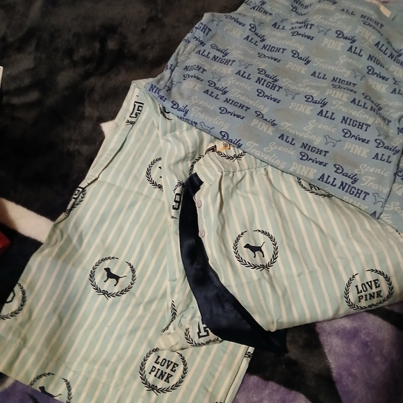 PINK Victoria's Secret Blue Ribbed Top - Picture 7 of 7